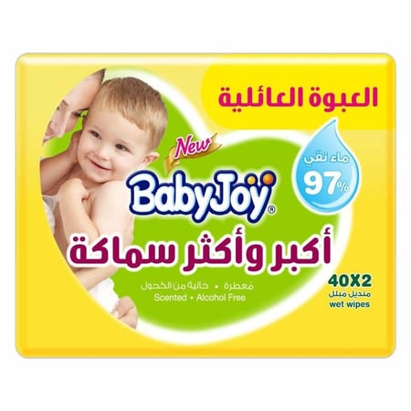 بيبي جوي مناديل مبللة سميكة معطرة 2*40 منديل
