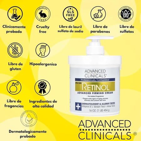 كريم الريتينول المتقدم لشد الجسم من أدفانسد كلينيكالز 454 جم