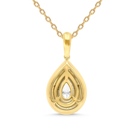 قلادة Dewdrop Elegance – فضة عيار 925 مطلية بالذهب الأصفر | مجوهرات لفوري