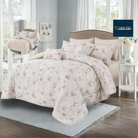 مفرش فيريا - فاخر صيفي مزدوج - 8 قطع