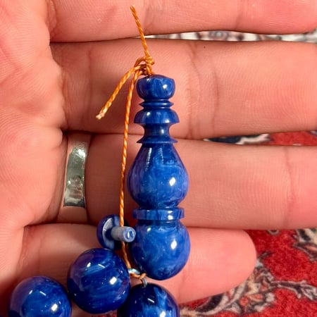 مسباح فاتوران تمليكه أزرق معرق