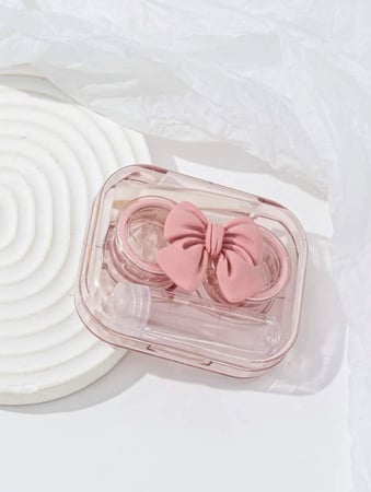 حافظة عدسات لاصقة شفاف وردي 11855