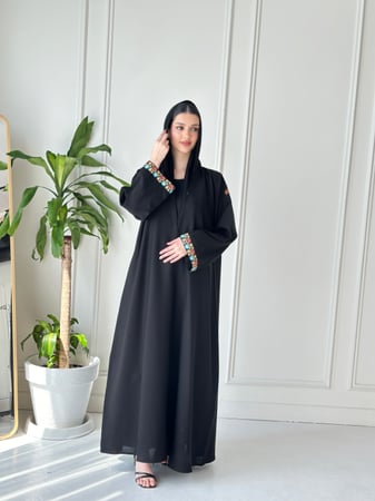 عباية ورود ع الكم