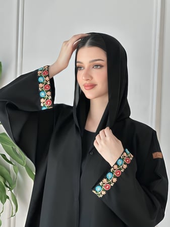 عباية ورود ع الكم