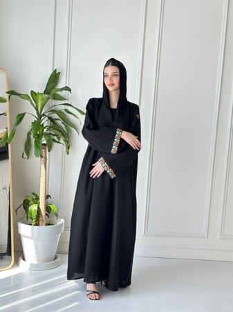 عباية ورود ع الكم