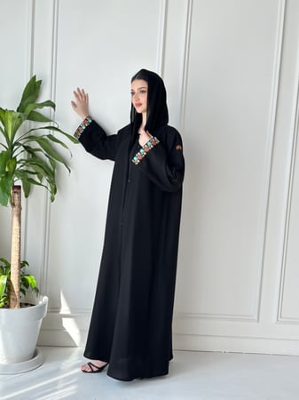 عباية ورود ع الكم