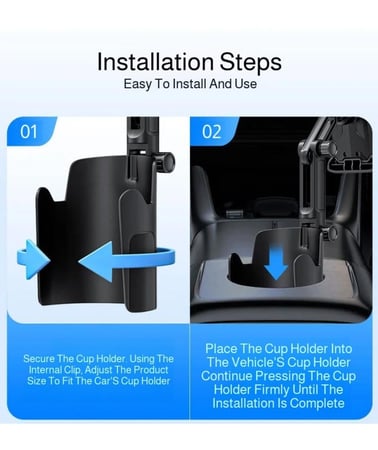 حامل جوال مغناطيسي يركب محل الأكواب ويتحرك جميع الإتجاهات