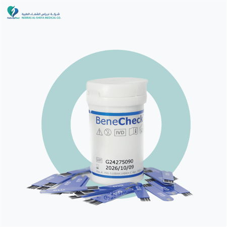 جهاز BeneCheck مع 50 شريط جلوكوز