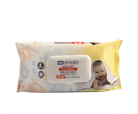 مناديل داندي كلاسيك برائحة بودرة أطفال - 120 منديل