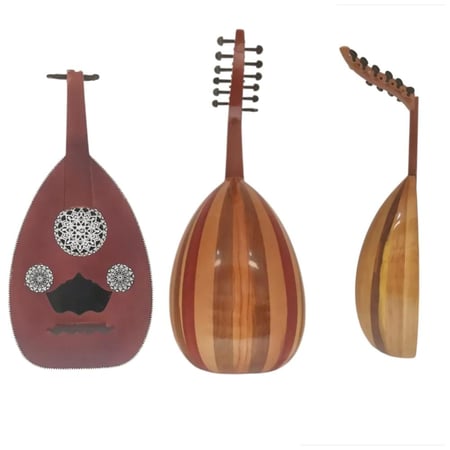 عود موسيقي احترافي نص لوكس ( مبطط ظهر صغير ل البنت )