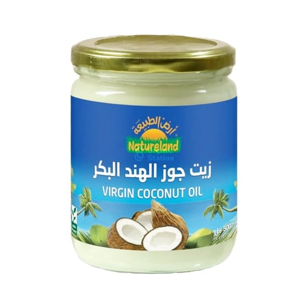 زيت جوز الهند بكر 500 مل ارض الطبيعة