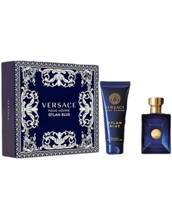 مجموعة عطر فرزاتشي بور أوم ديلان بلو للرجال - 3 قطع (أو دو تواليت 100 مل + عطر سفر + جل استحمام)