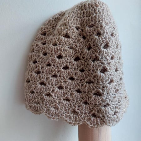 الشال الذهبي  مع قبعته - 148*94 سم