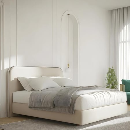 سرير نوفمبر الفندقي بقماش مخمل