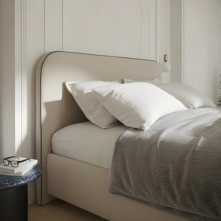 سرير نوفمبر الفندقي بقماش مخمل