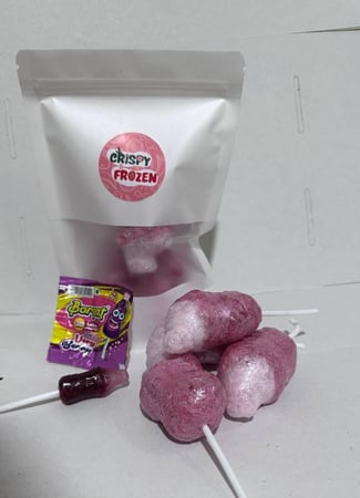 حلاوة مصاص بورقات فيري بيري مجفف بالتبريد متوفر بالطلب 4 حباتً