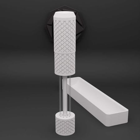 مفكك تكتلات 3D ابيض