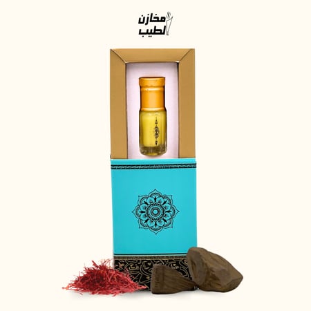 توزيعات مسك الزعفران الفاخر + كسر عود طبيعي محسن - 10 علب