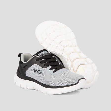 حذاء رياضي رائع بألوان الاسود والرمادي بتصميم مميز