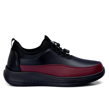 حذاء كاجوال كلاسيكي طبي من ماركة فيكتور كلارك - اسود وخمري