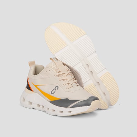 حذاء كاجوال رياضي - بيج بخطوط عصرية