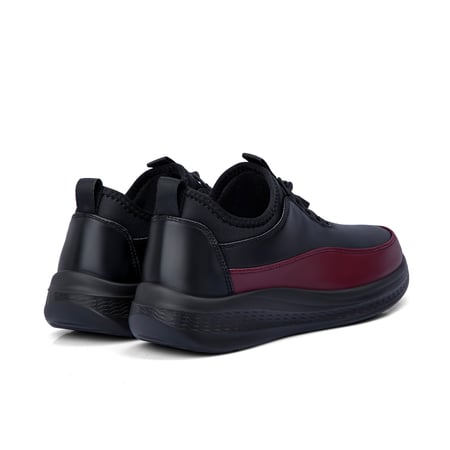 حذاء كاجوال كلاسيكي طبي من ماركة فيكتور كلارك - اسود وخمري