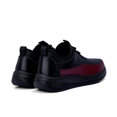 حذاء كاجوال كلاسيكي طبي من ماركة فيكتور كلارك - اسود وخمري