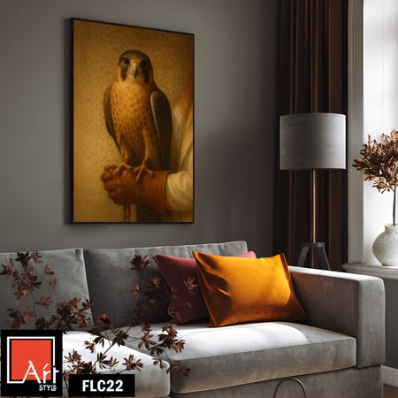 FLC22 لوحة صقر، مهيب، فن كلاسيكي.