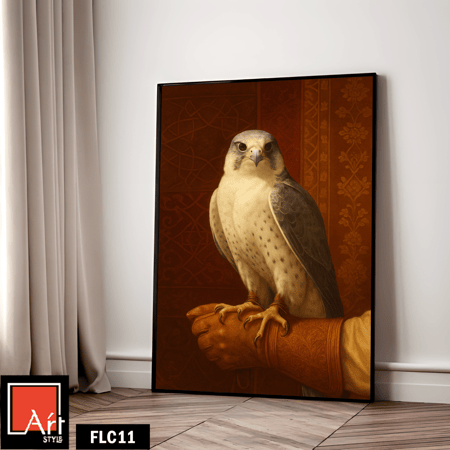 FLC11 لوحة صقر، عينان حادتان، تراث عربي.