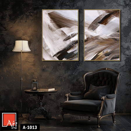 A1013 للوحة ثنائية بضربات فرشاة فاخرة