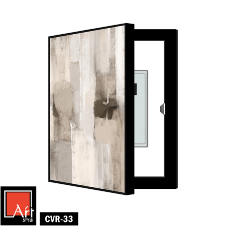 CVR33 لوحة خزانة مخفية بألوان حيادية