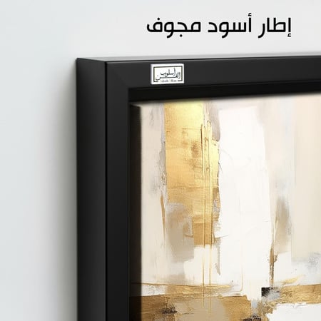 A1038 لوحة تجريدية ذهبية بيضاء فاخرة