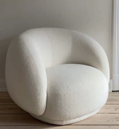 كرسي بوكليه ابيض