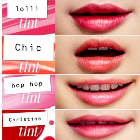 كرستين تنت  شفايف وخدود متعدد الالوان