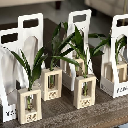 توزيعات ميني (خشب طبيعي مع اسم أو لوقو)