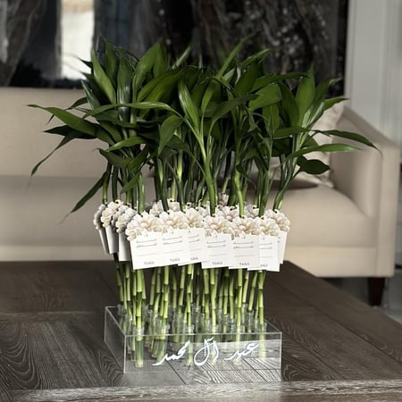 ستاند توزيعات ساق البامبو بتاق العيد