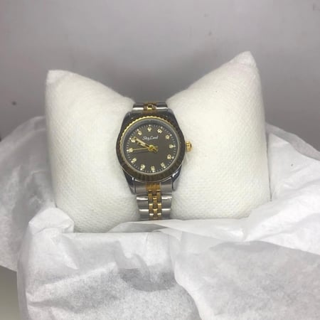 ساعة شبيه رولكس أطفال عصرية ذات كرستال براق، مطلية بالذهب عالي الجودة، ساعة من الاستيل المقاوم للماء