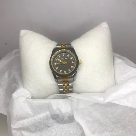 ساعة شبيه رولكس أطفال عصرية ذات كرستال براق، مطلية بالذهب عالي الجودة، ساعة من الاستيل المقاوم للماء