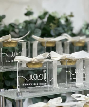 مبخر اكريلك مع حفر الاسم او العباره