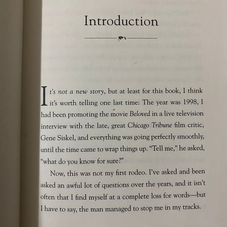 What i Know For Sure