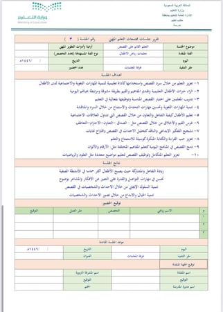 مجتمعات تعلم مهنية رياض اطفال