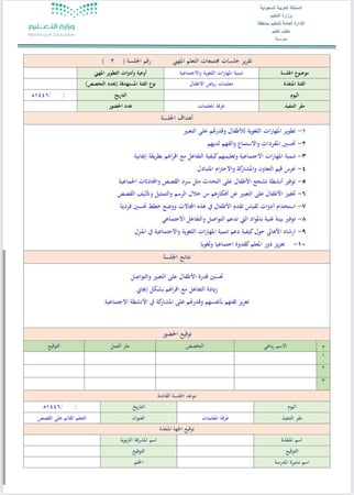 مجتمعات تعلم مهنية رياض اطفال