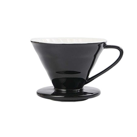 قمع V60 سيراميك 02 لتقطير القهوة - اسود