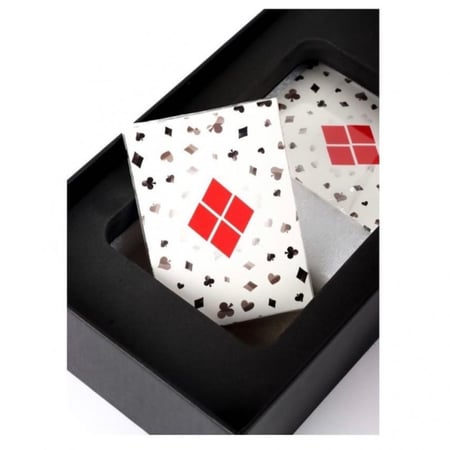 2 ورق لعب مقوى + آلة حاسبة بلوت