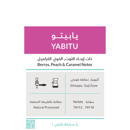 يابيتو اثيوبيا حبوب القهوة من محمصة كفة 250 ج