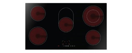 موقد كهربائي ميديا سيراميك 90 سم بيلت ان عدد 9 مستويات حرارة - 5عيون مدمج - بيلت ان صنع في الصين MCHV848
