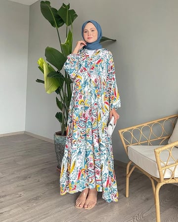 فستان قطن ايطالي راقي