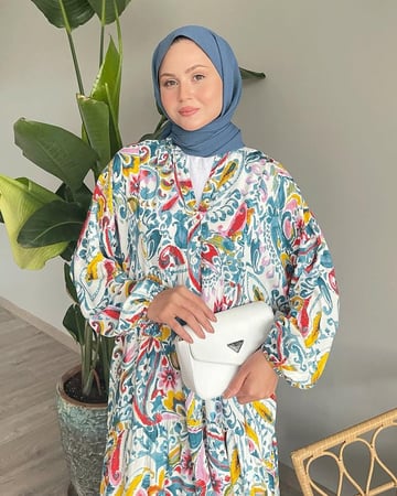 فستان قطن ايطالي راقي