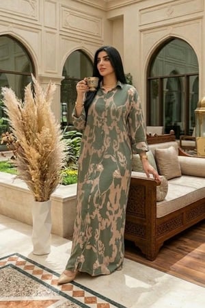 فستان قطن تركي راقي