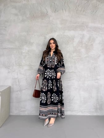 فستان قطن تركي جذاب